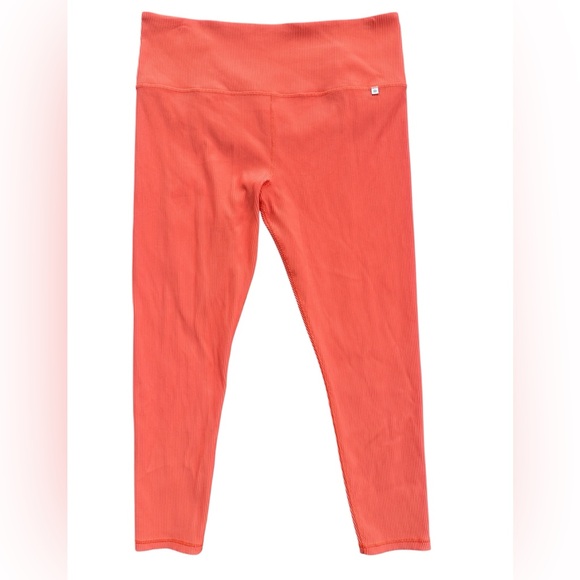 Athleta Pants - Athleta Alicia Keys Ribbed Yoga pants Bright Orange women’s 2X